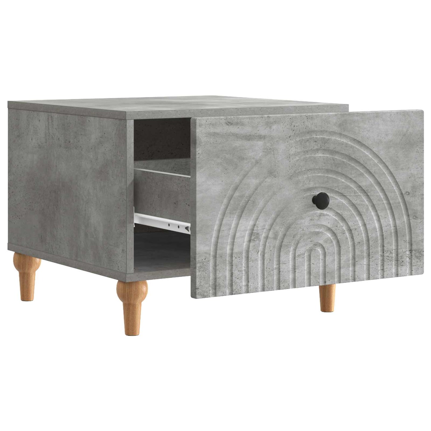 vidaXL Coffee Table Concrete Grey 49 x 50 x 40 cm Engineered Wood 4