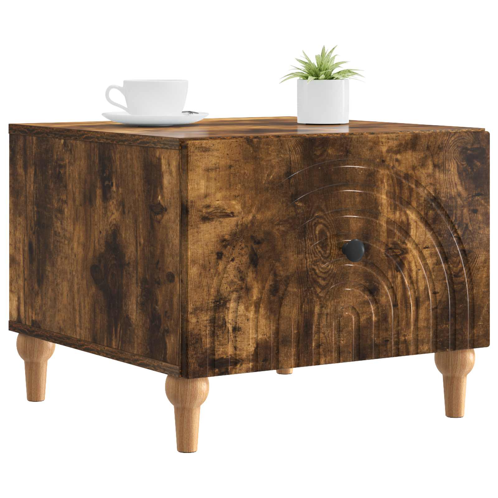 vidaXL Coffee Table Smoked Oak 49 x 50 x 40 cm Engineered Wood 3