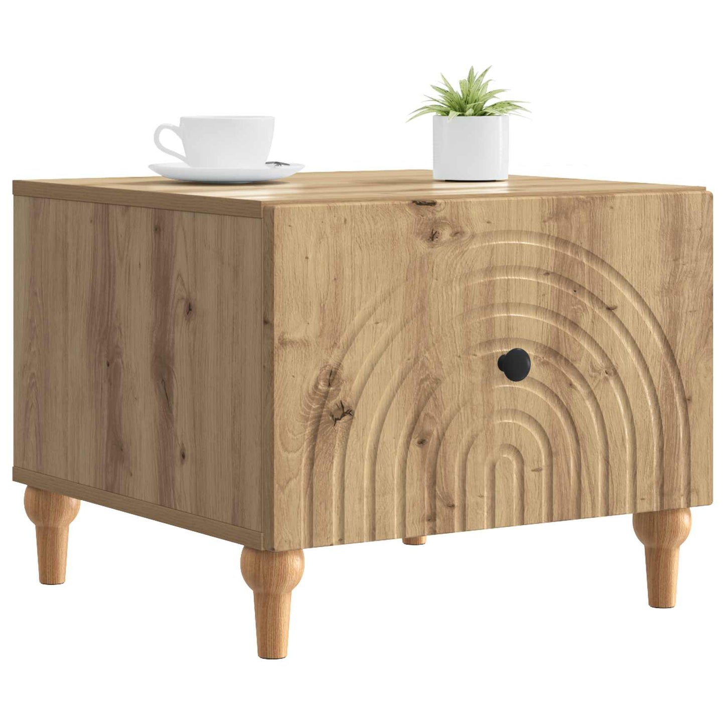 vidaXL Coffee Table Artisan Oak 49 x 50 x 40 cm Engineered Wood 3
