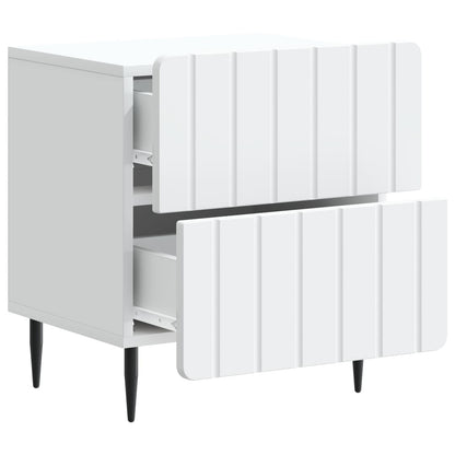 vidaXL Bedside Cabinet White 43 x 34.5 x 49.5 cm Engineered Wood 4