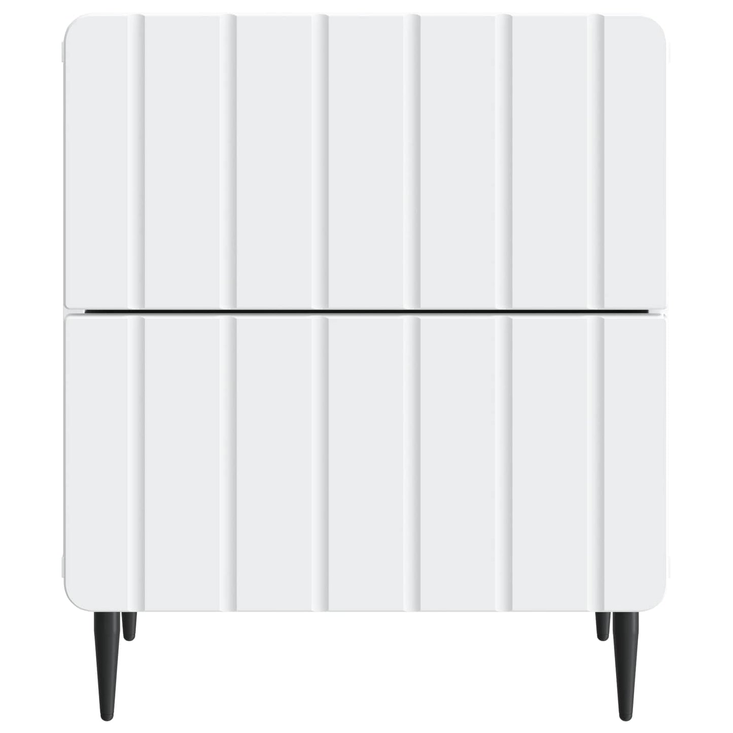 vidaXL Bedside Cabinet White 43 x 34.5 x 49.5 cm Engineered Wood 5