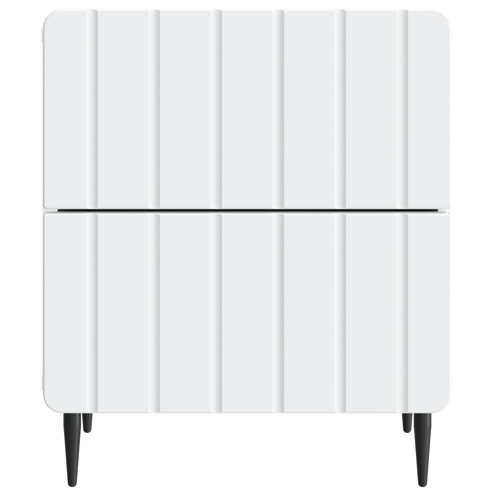 vidaXL Bedside Cabinet White 43 x 34.5 x 49.5 cm Engineered Wood 5