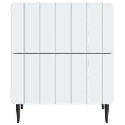 vidaXL Bedside Cabinet White 43 x 34.5 x 49.5 cm Engineered Wood 5