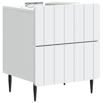 vidaXL Bedside Cabinet White 43 x 34.5 x 49.5 cm Engineered Wood 3