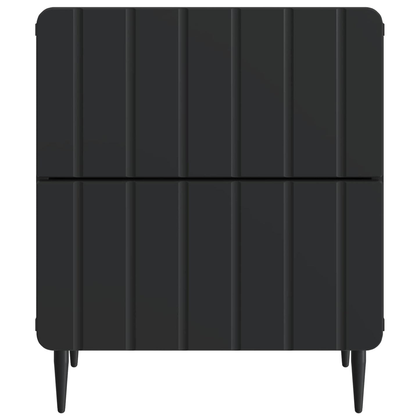 vidaXL Bedside Cabinet Black 43 x 34.5 x 49.5 cm Engineered Wood 5