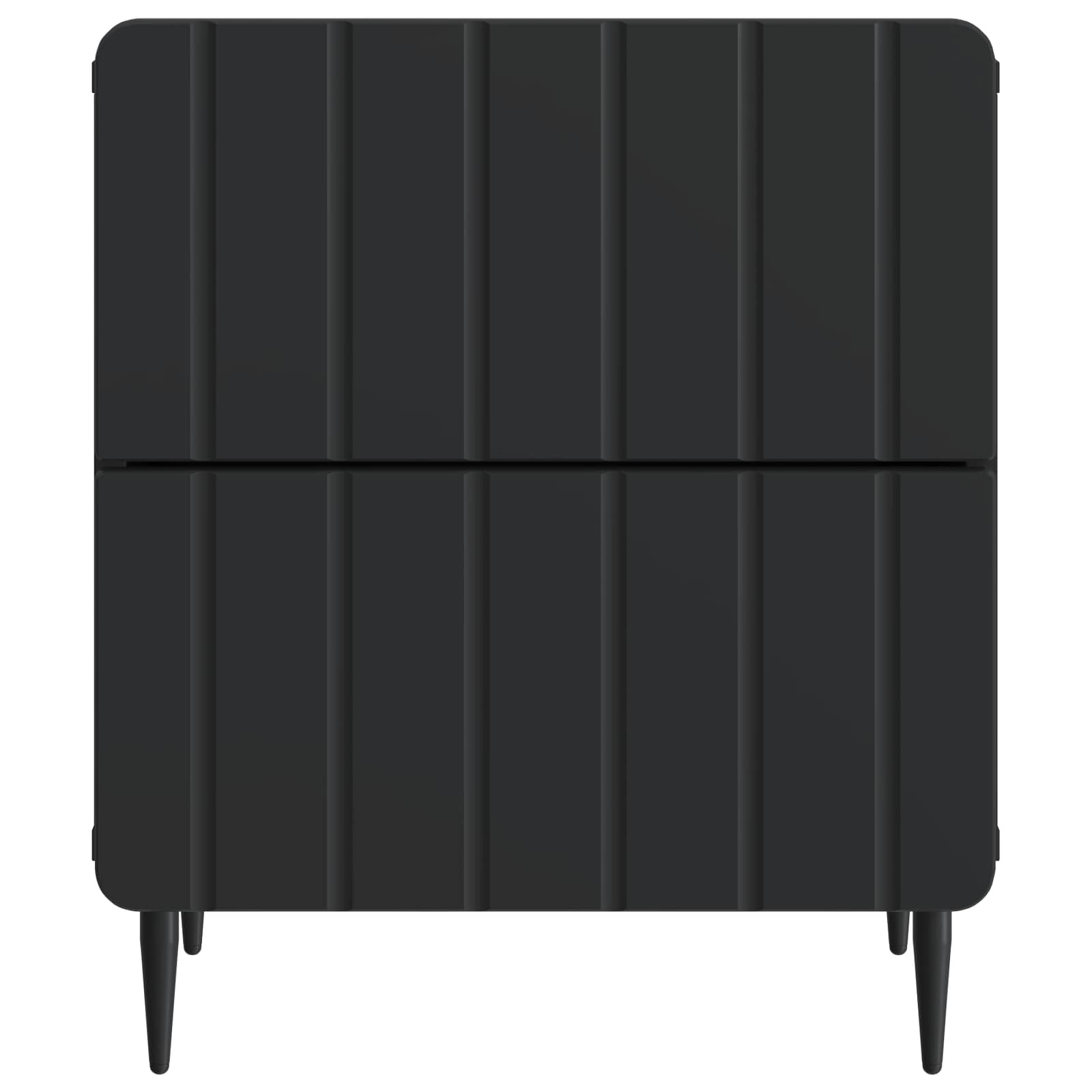 vidaXL Bedside Cabinet Black 43 x 34.5 x 49.5 cm Engineered Wood 5