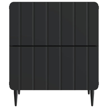 vidaXL Bedside Cabinet Black 43 x 34.5 x 49.5 cm Engineered Wood 5