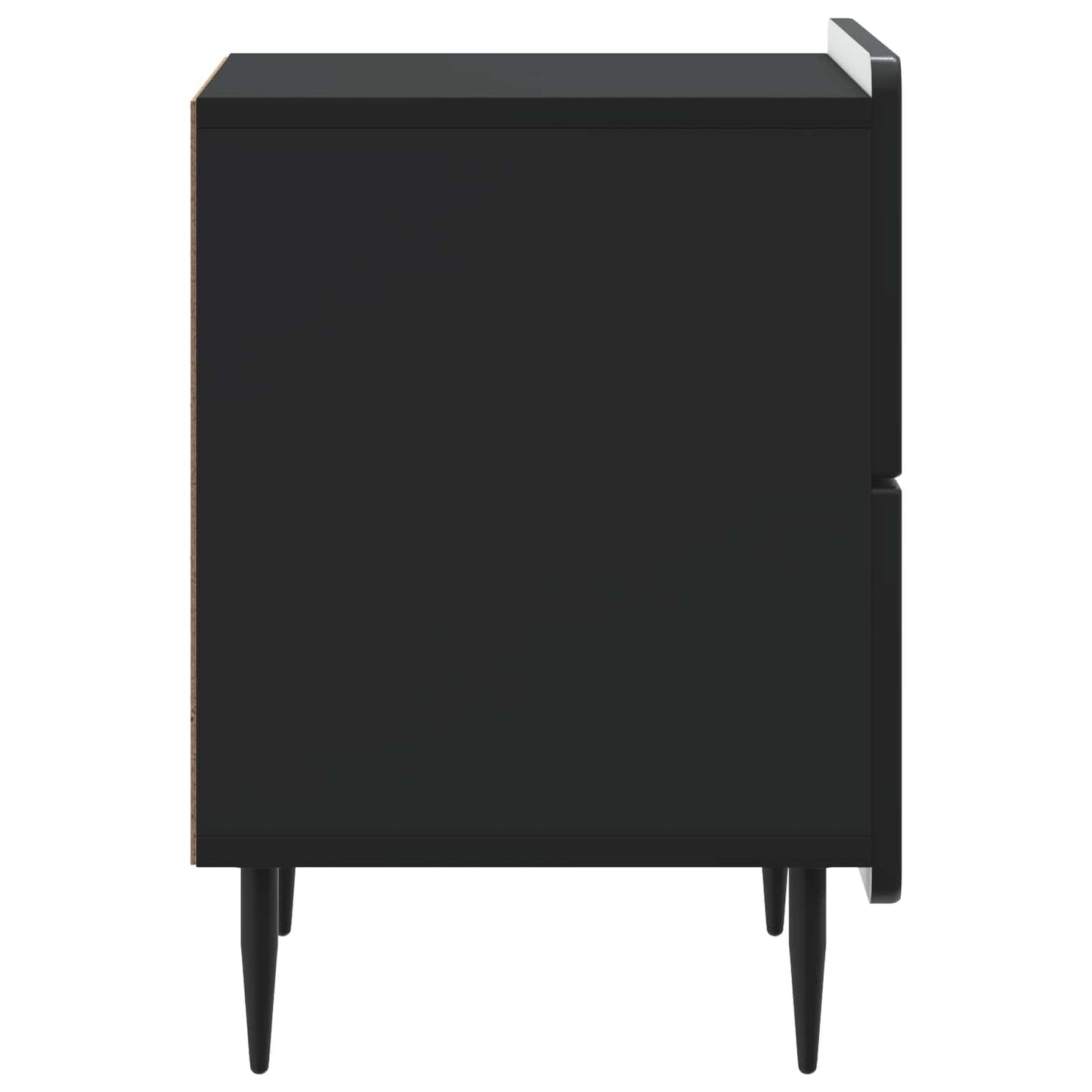 vidaXL Bedside Cabinet Black 43 x 34.5 x 49.5 cm Engineered Wood 6