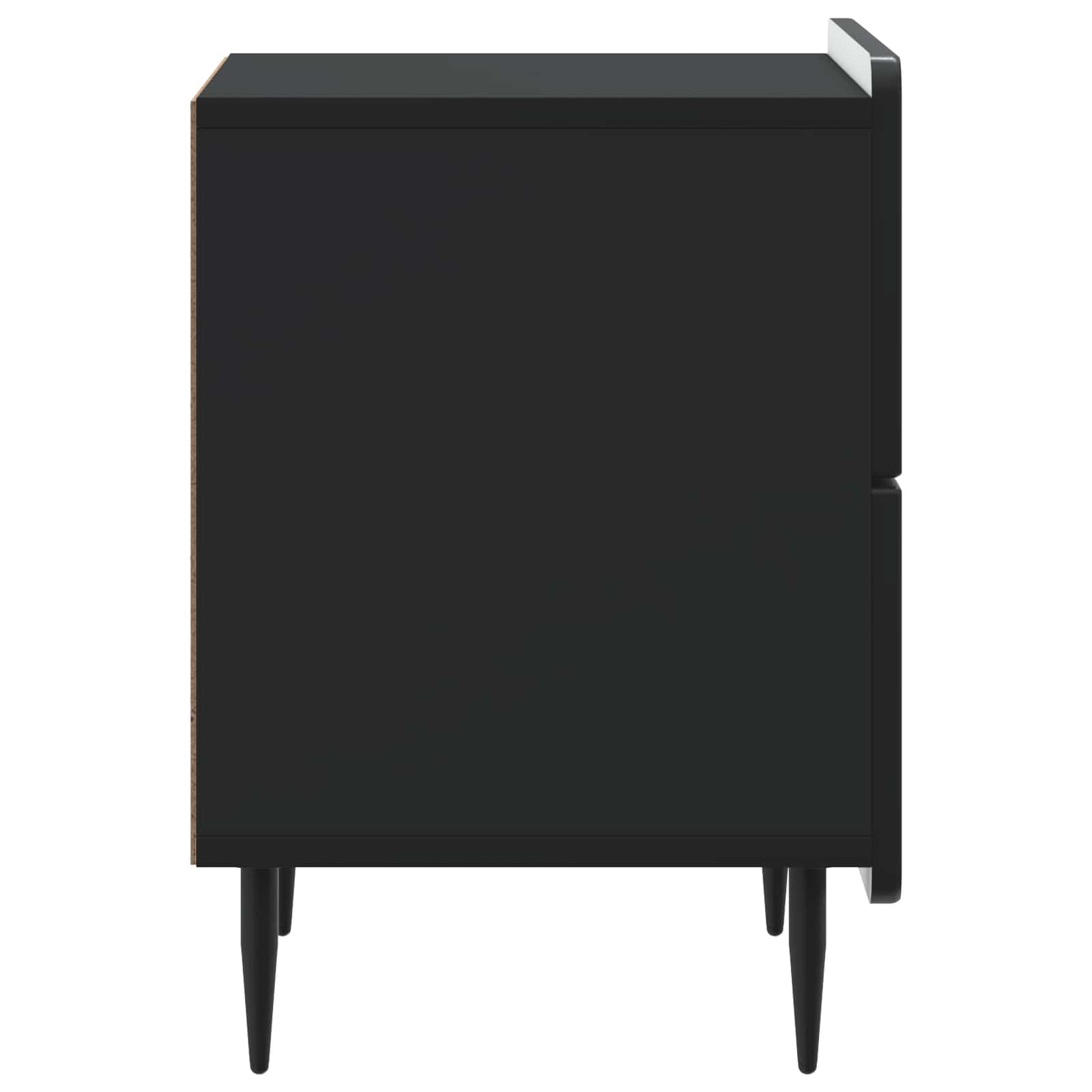 vidaXL Bedside Cabinet Black 43 x 34.5 x 49.5 cm Engineered Wood 6