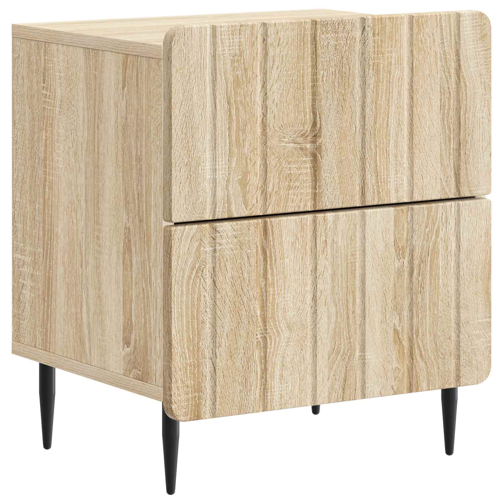 vidaXL Bedside Cabinet Sonoma Oak 43 x 34.5 x 49.5 cm Engineered Wood 2