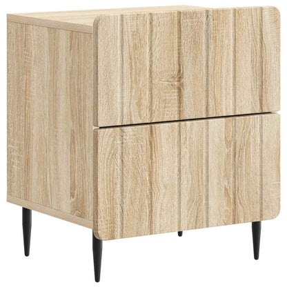 vidaXL Bedside Cabinet Sonoma Oak 43 x 34.5 x 49.5 cm Engineered Wood 2