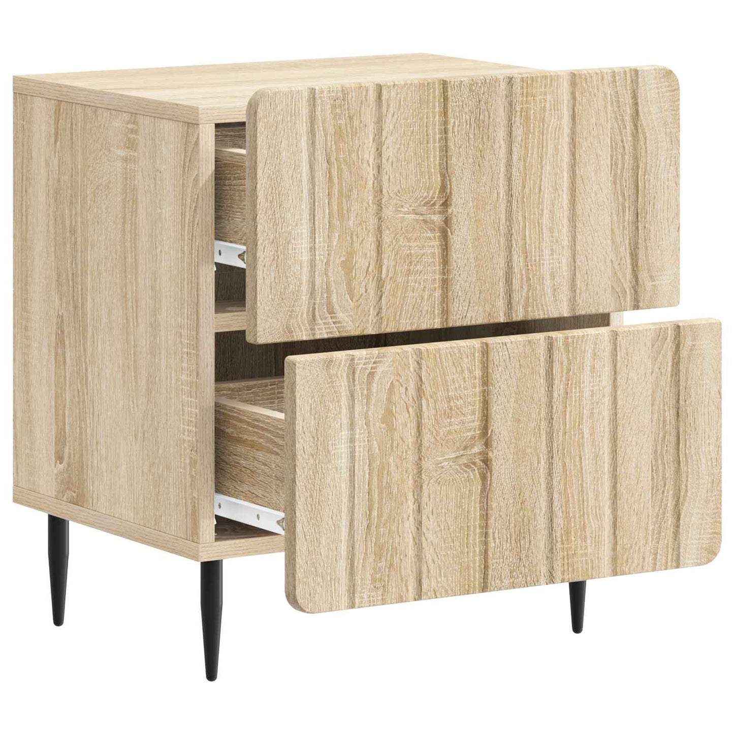 vidaXL Bedside Cabinet Sonoma Oak 43 x 34.5 x 49.5 cm Engineered Wood 4