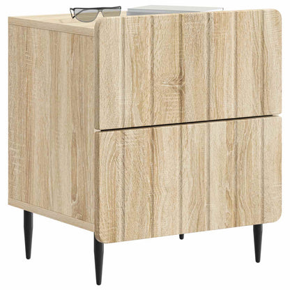 vidaXL Bedside Cabinet Sonoma Oak 43 x 34.5 x 49.5 cm Engineered Wood 3