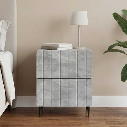 vidaXL Bedside Cabinet Concrete Grey 43 x 34.5 x 49.5 cm 1