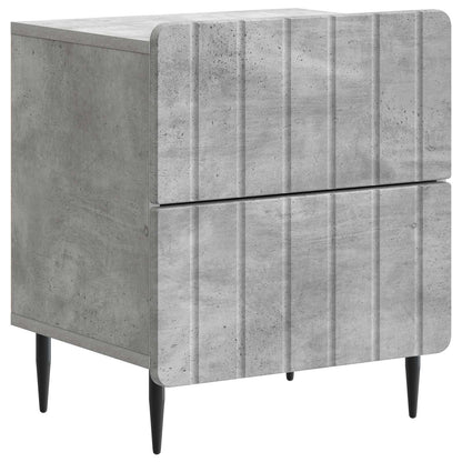 vidaXL Bedside Cabinet Concrete Grey 43 x 34.5 x 49.5 cm 2