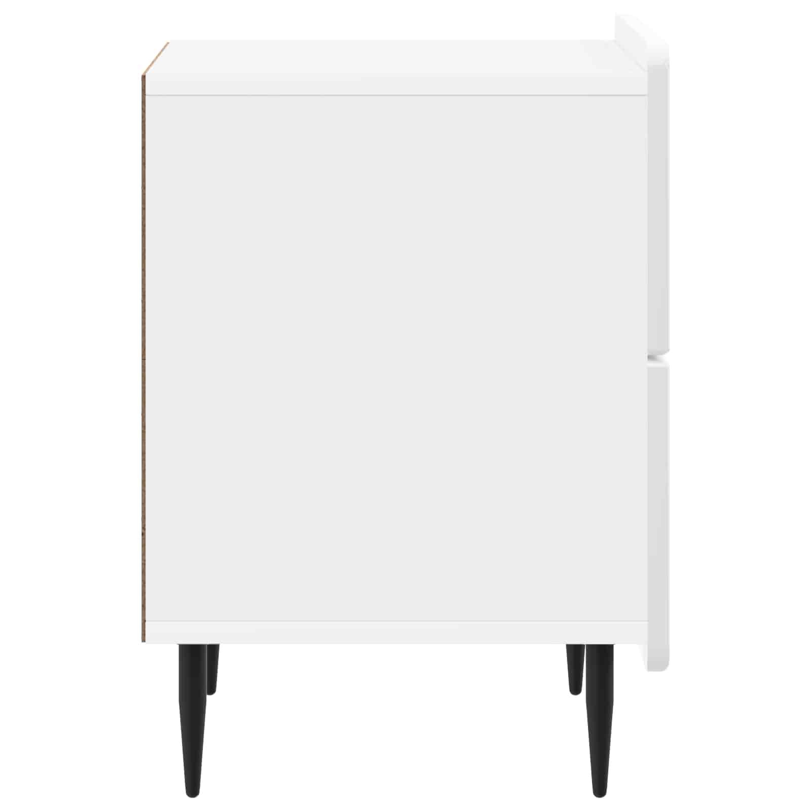 vidaXL Bedside Cabinet High Gloss White 43 x 34.5 x 49.5 cm 6