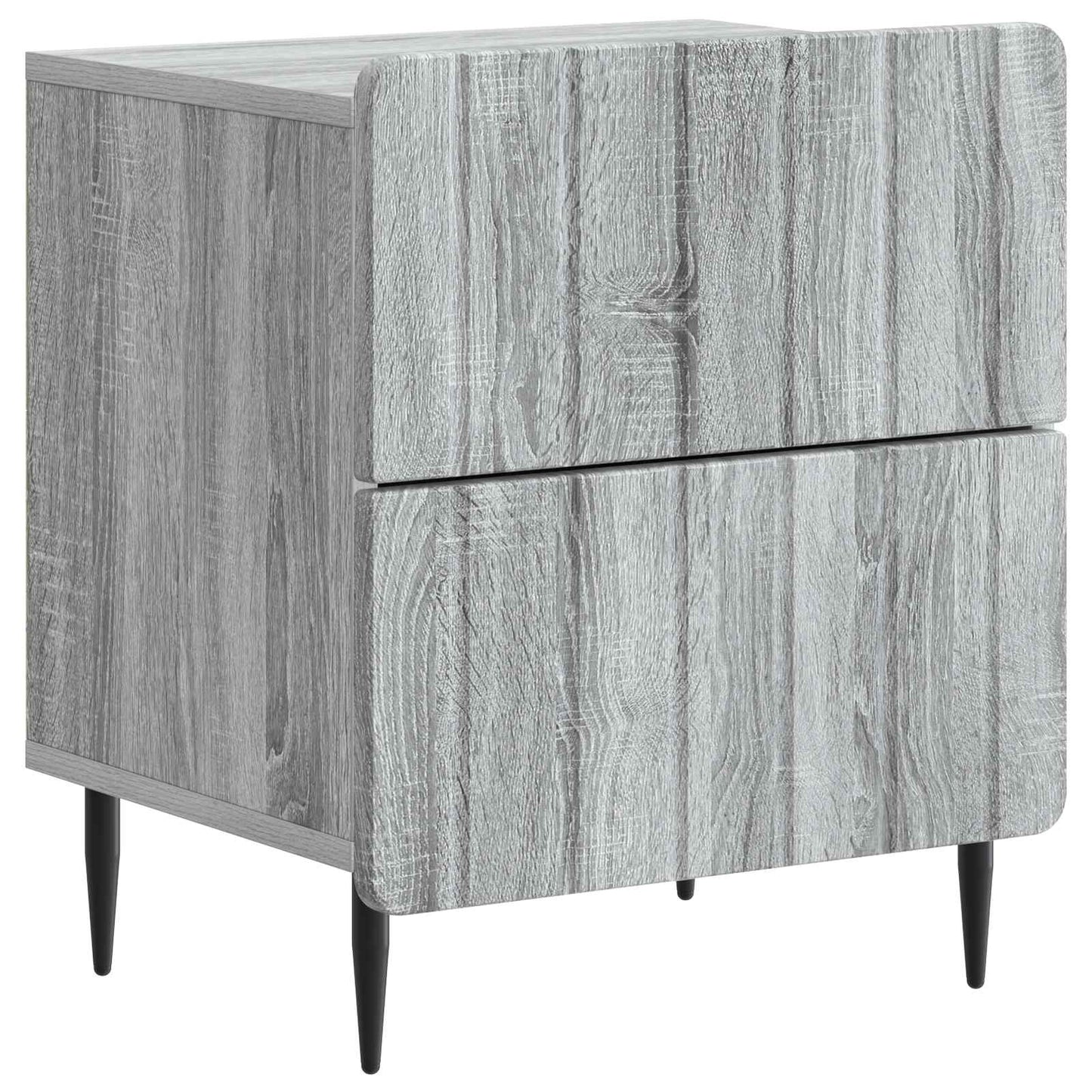 vidaXL Bedside Cabinet Grey Sonoma 43 x 34.5 x 49.5 cm Engineered Wood 2