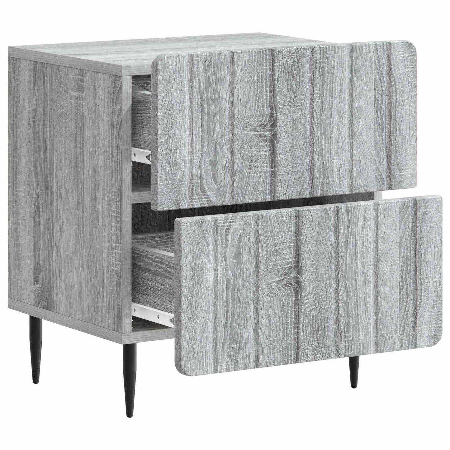 vidaXL Bedside Cabinet Grey Sonoma 43 x 34.5 x 49.5 cm Engineered Wood 4