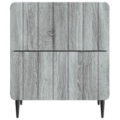 vidaXL Bedside Cabinet Grey Sonoma 43 x 34.5 x 49.5 cm Engineered Wood 5