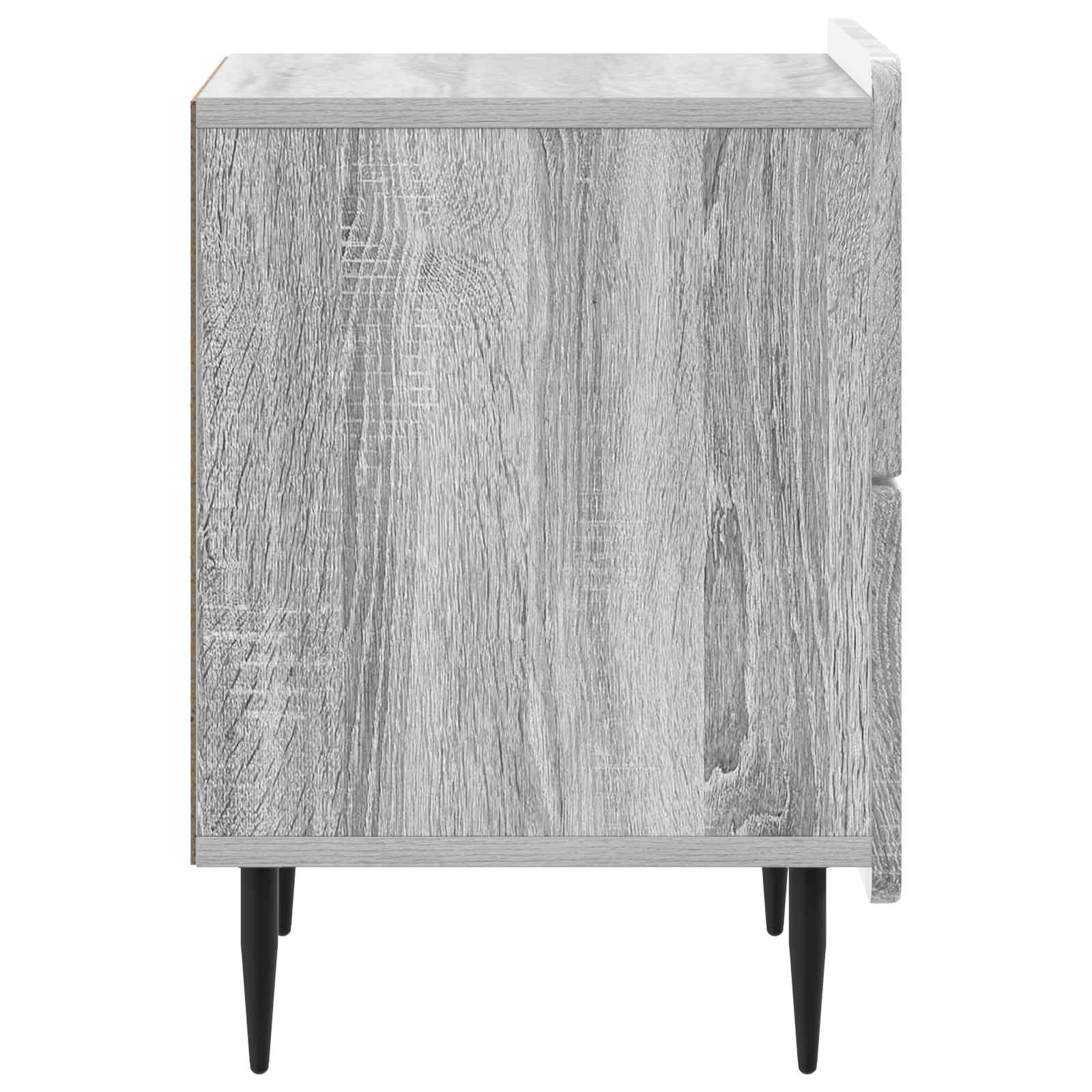 vidaXL Bedside Cabinet Grey Sonoma 43 x 34.5 x 49.5 cm Engineered Wood 6
