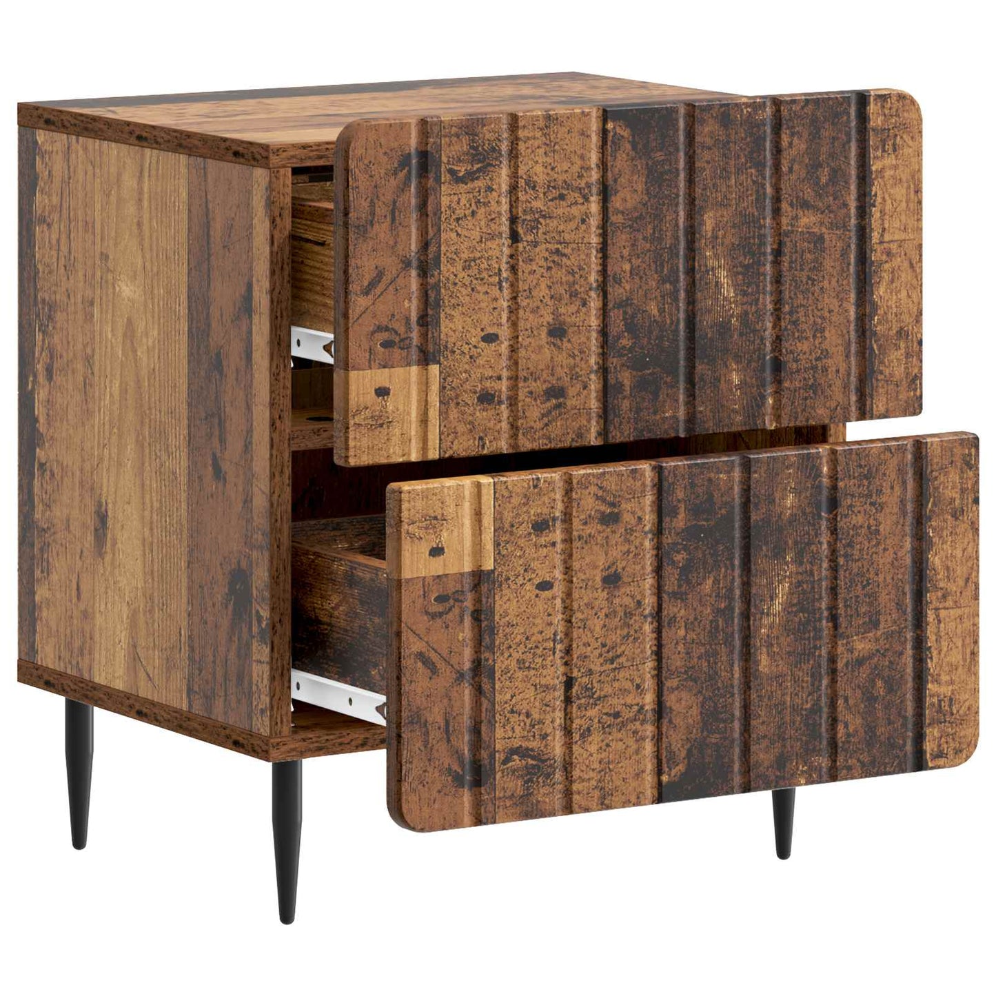vidaXL Bedside Cabinet Old Wood 43 x 34.5 x 49.5 cm Engineered Wood 4