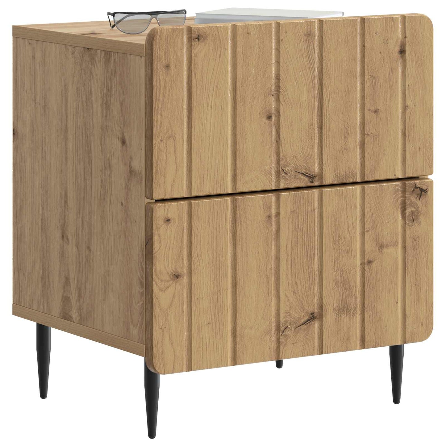 vidaXL Bedside Cabinet Artisan Oak 43 x 34.5 x 49.5 cm Engineered Wood 3