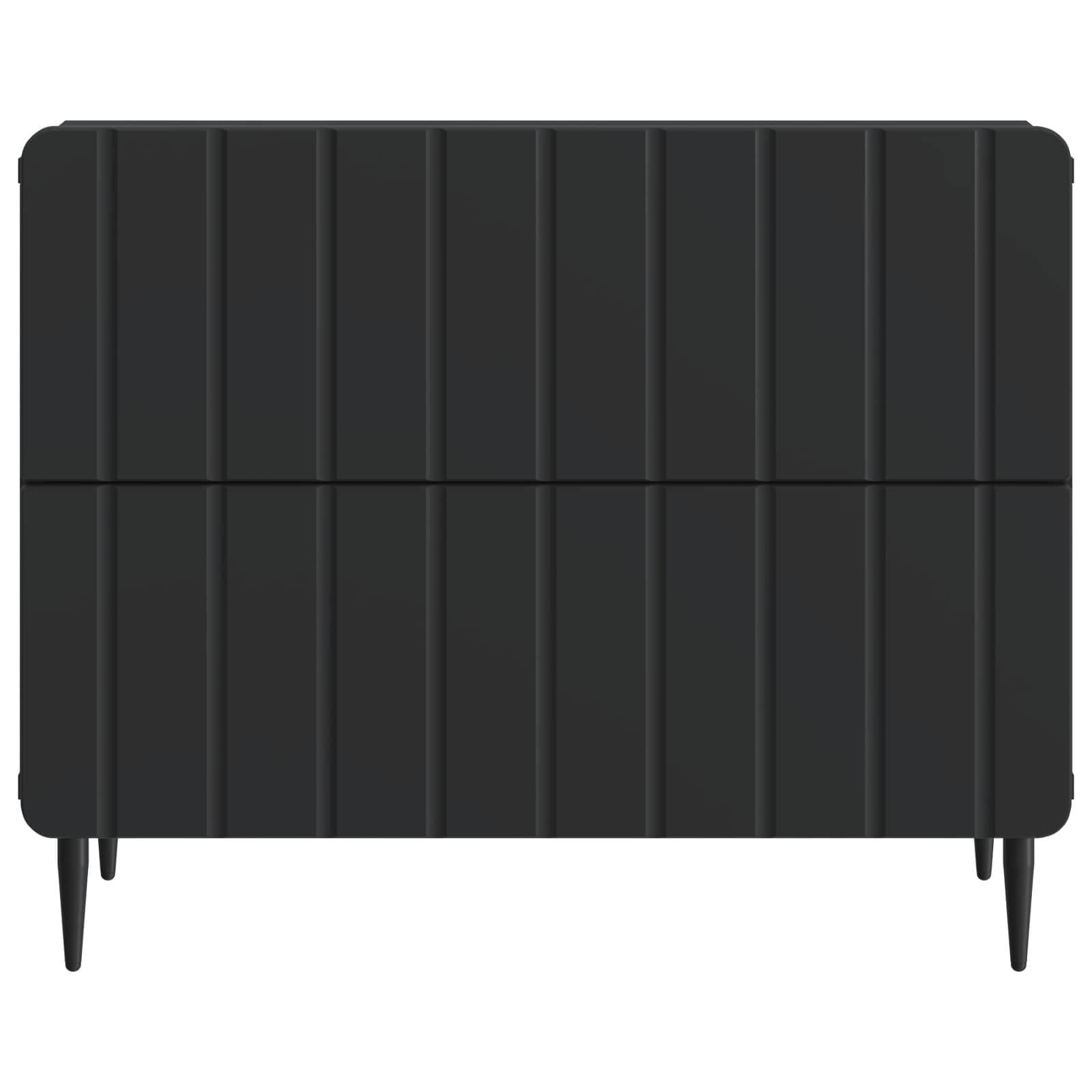 vidaXL Bedside Cabinet Black 62 x 34.5 x 49.5 cm Engineered Wood 5