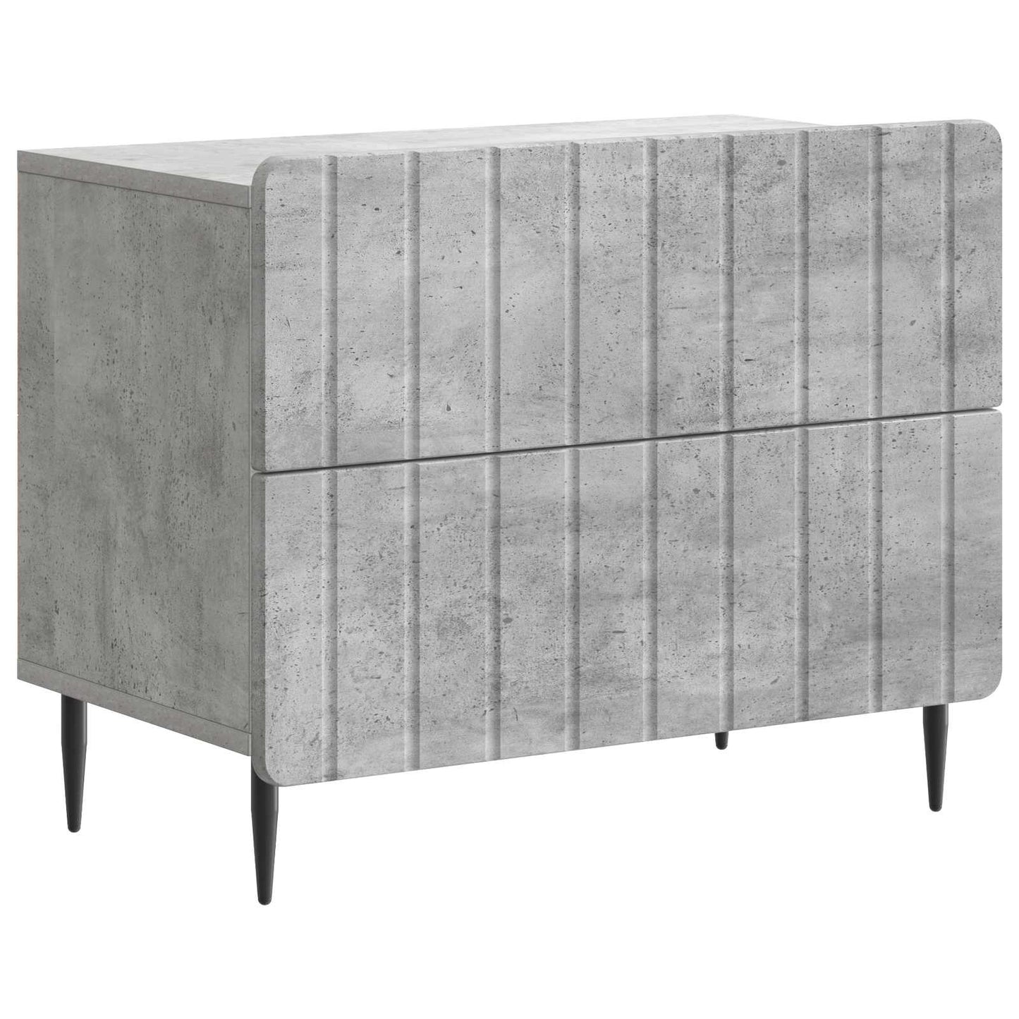 vidaXL Bedside Cabinet Concrete Grey 62 x 34.5 x 49.5 cm 2