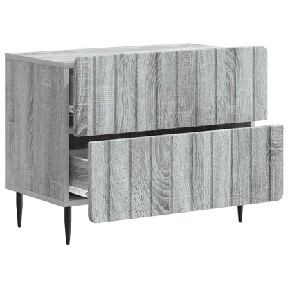 vidaXL Bedside Cabinet Grey Sonoma 62 x 34.5 x 49.5 cm Engineered Wood 4