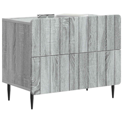 vidaXL Bedside Cabinet Grey Sonoma 62 x 34.5 x 49.5 cm Engineered Wood 3