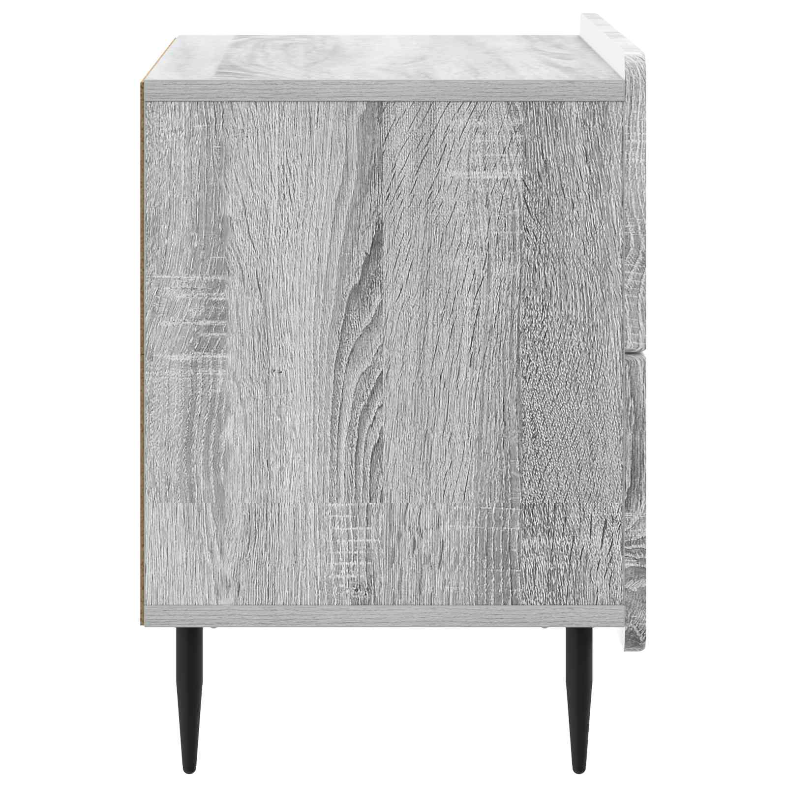 vidaXL Bedside Cabinet Grey Sonoma 62 x 34.5 x 49.5 cm Engineered Wood 6
