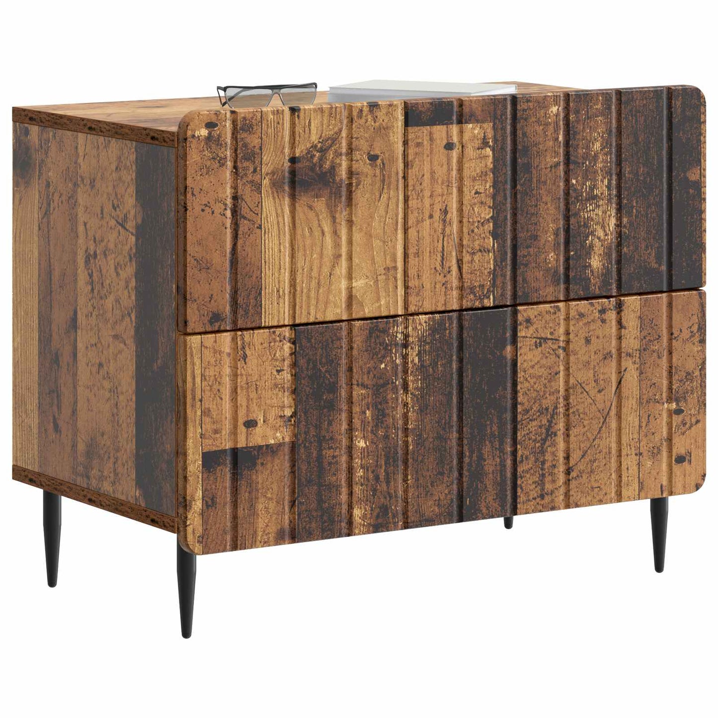 vidaXL Bedside Cabinet Old Wood 62 x 34.5 x 49.5 cm Engineered Wood 3