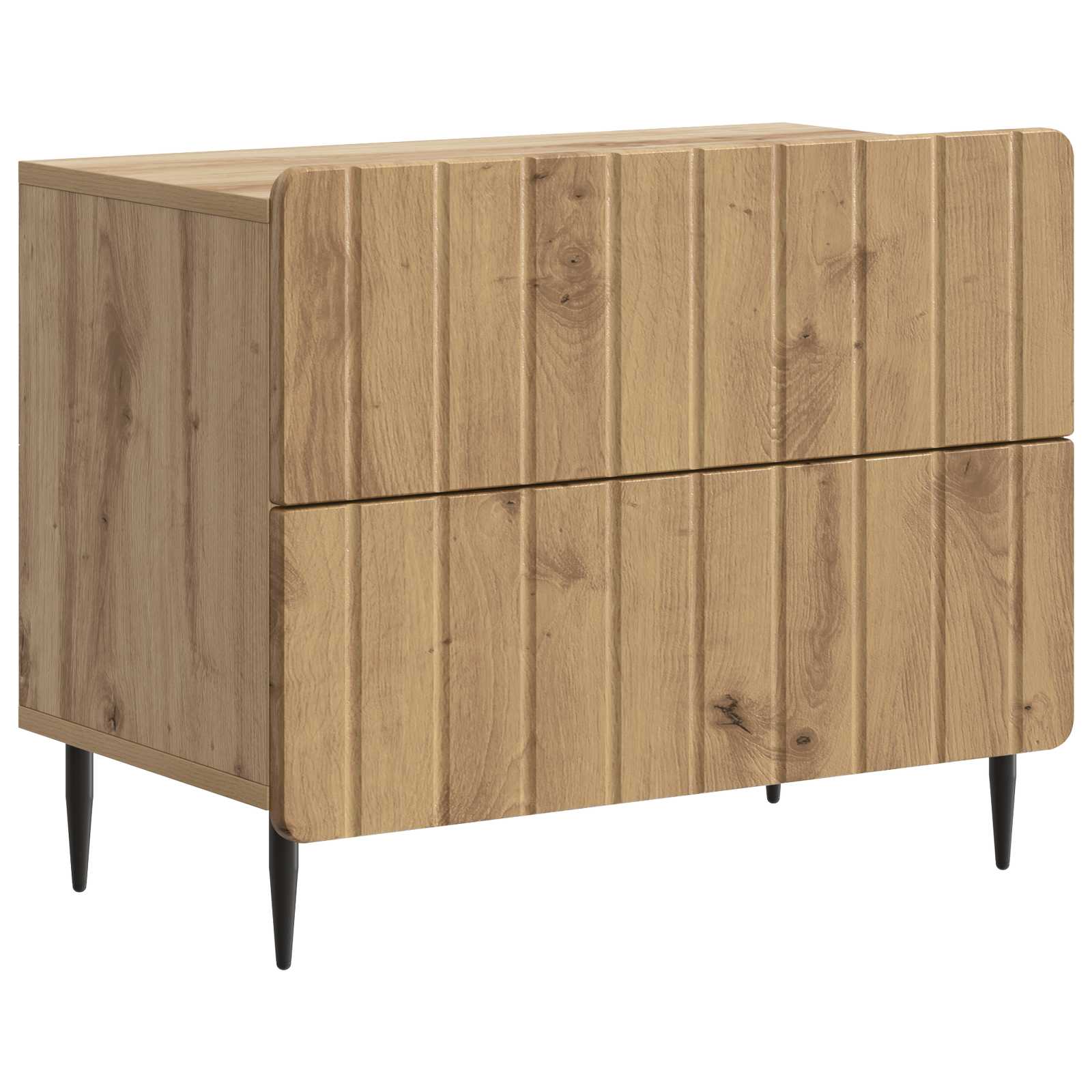 vidaXL Bedside Cabinet Artisan Oak 62 x 34.5 x 49.5 cm Engineered Wood 2