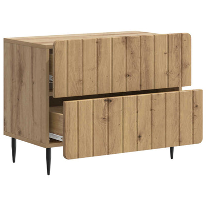 vidaXL Bedside Cabinet Artisan Oak 62 x 34.5 x 49.5 cm Engineered Wood 4
