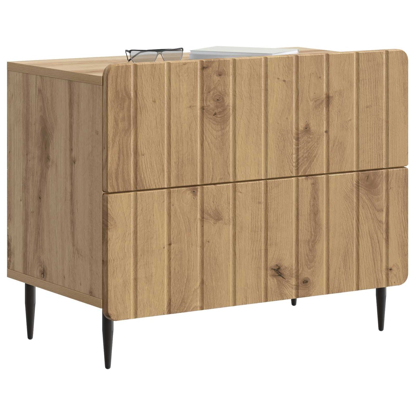 vidaXL Bedside Cabinet Artisan Oak 62 x 34.5 x 49.5 cm Engineered Wood 3