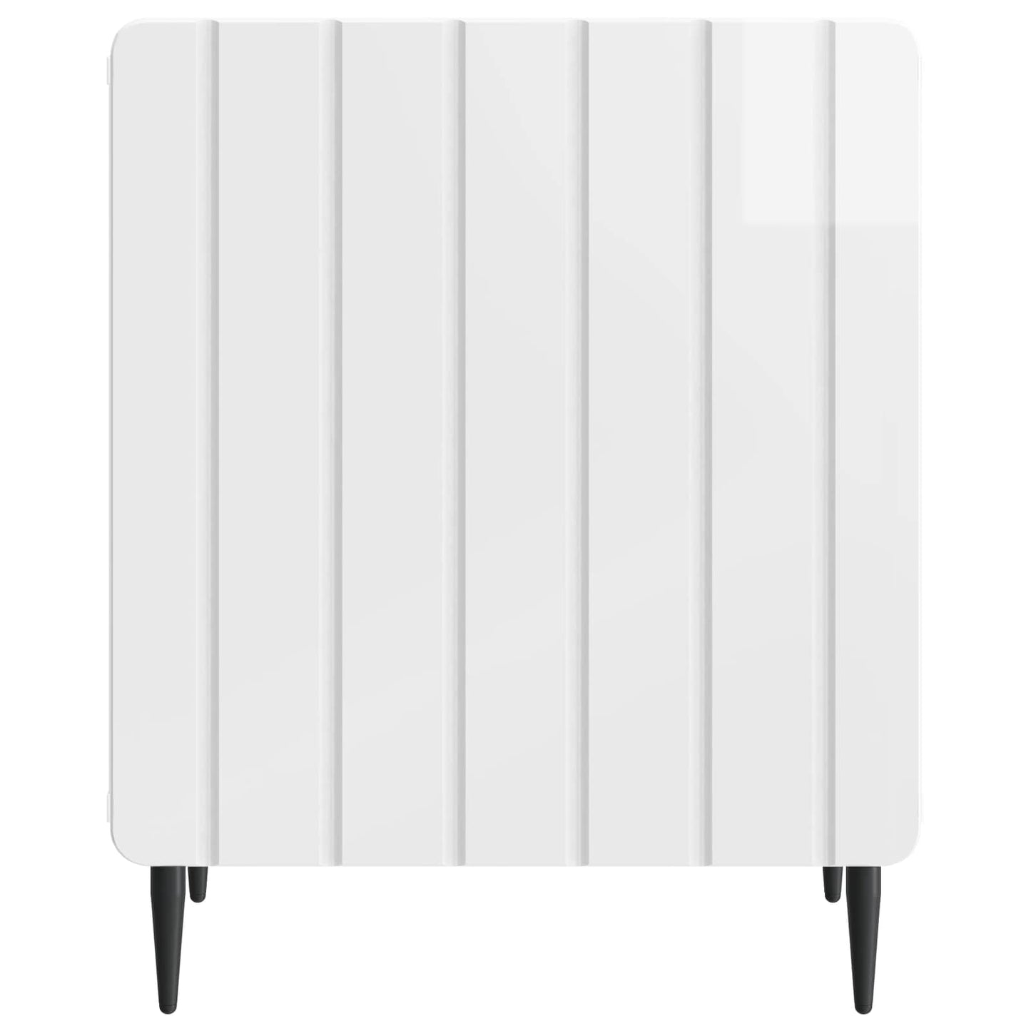 vidaXL Bedside Cabinet High Gloss White 43 x 34.5 x 52 cm 5