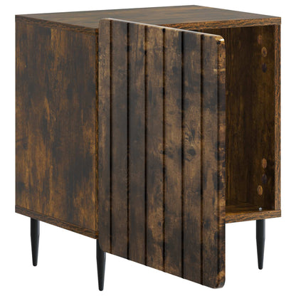 vidaXL Bedside Cabinet Smoked Oak 43 x 34.5 x 52 cm Engineered Wood 4