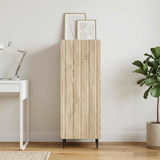 vidaXL Sideboard Sonoma Oak 34.5 x 33 x 92 cm Engineered Wood 1
