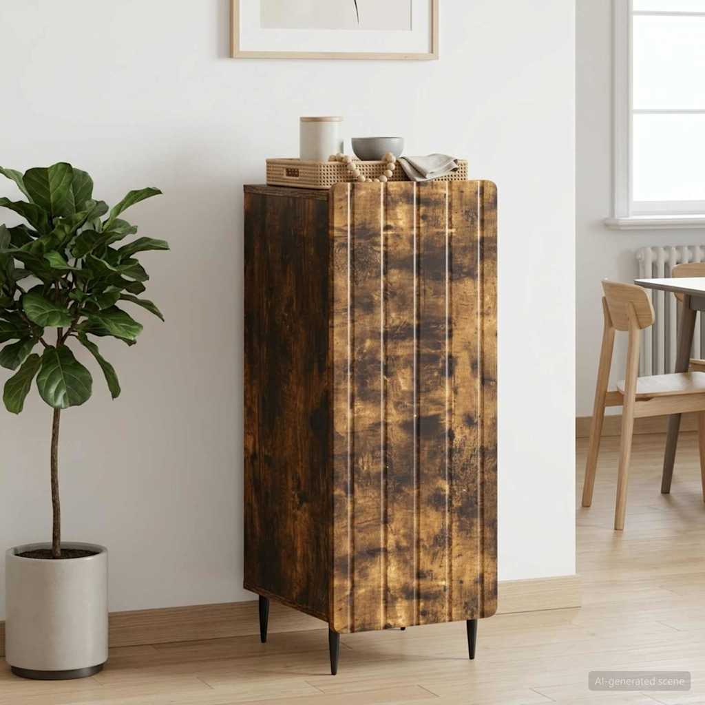 vidaXL Sideboard Smoked Oak 34.5 x 33 x 92 cm Engineered Wood 4