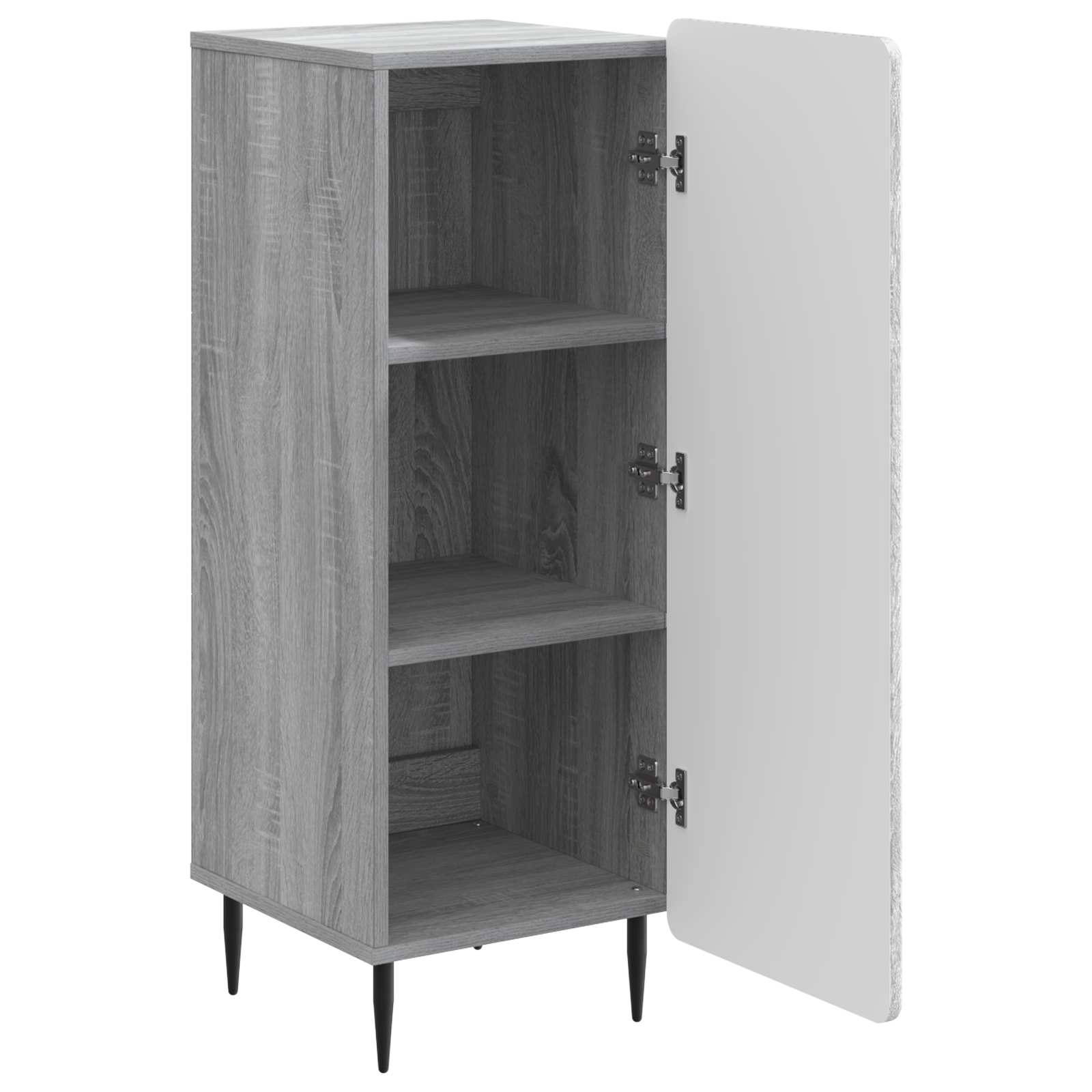 vidaXL Sideboard Grey Sonoma 34.5 x 33 x 92 cm Engineered Wood 5