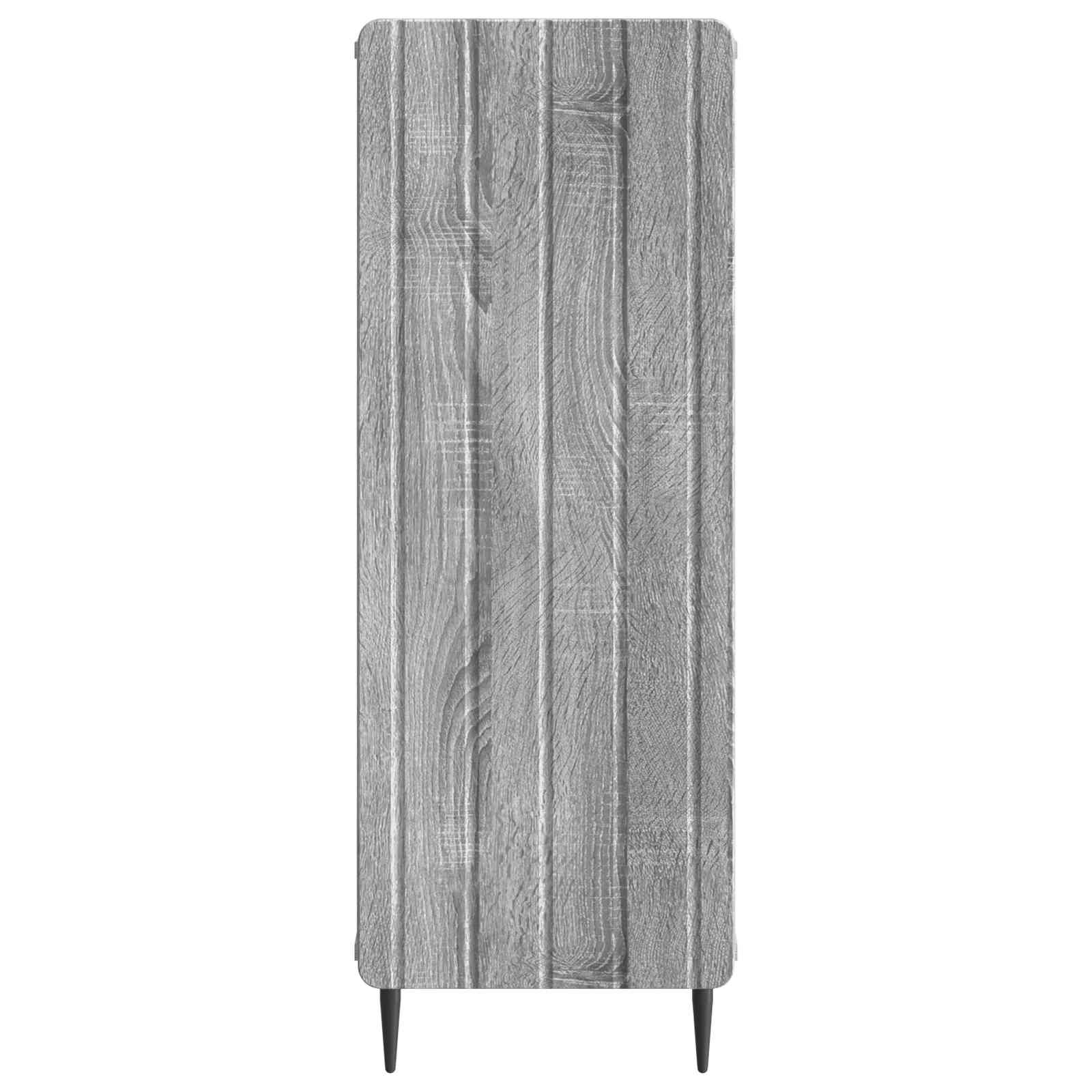 vidaXL Sideboard Grey Sonoma 34.5 x 33 x 92 cm Engineered Wood 6