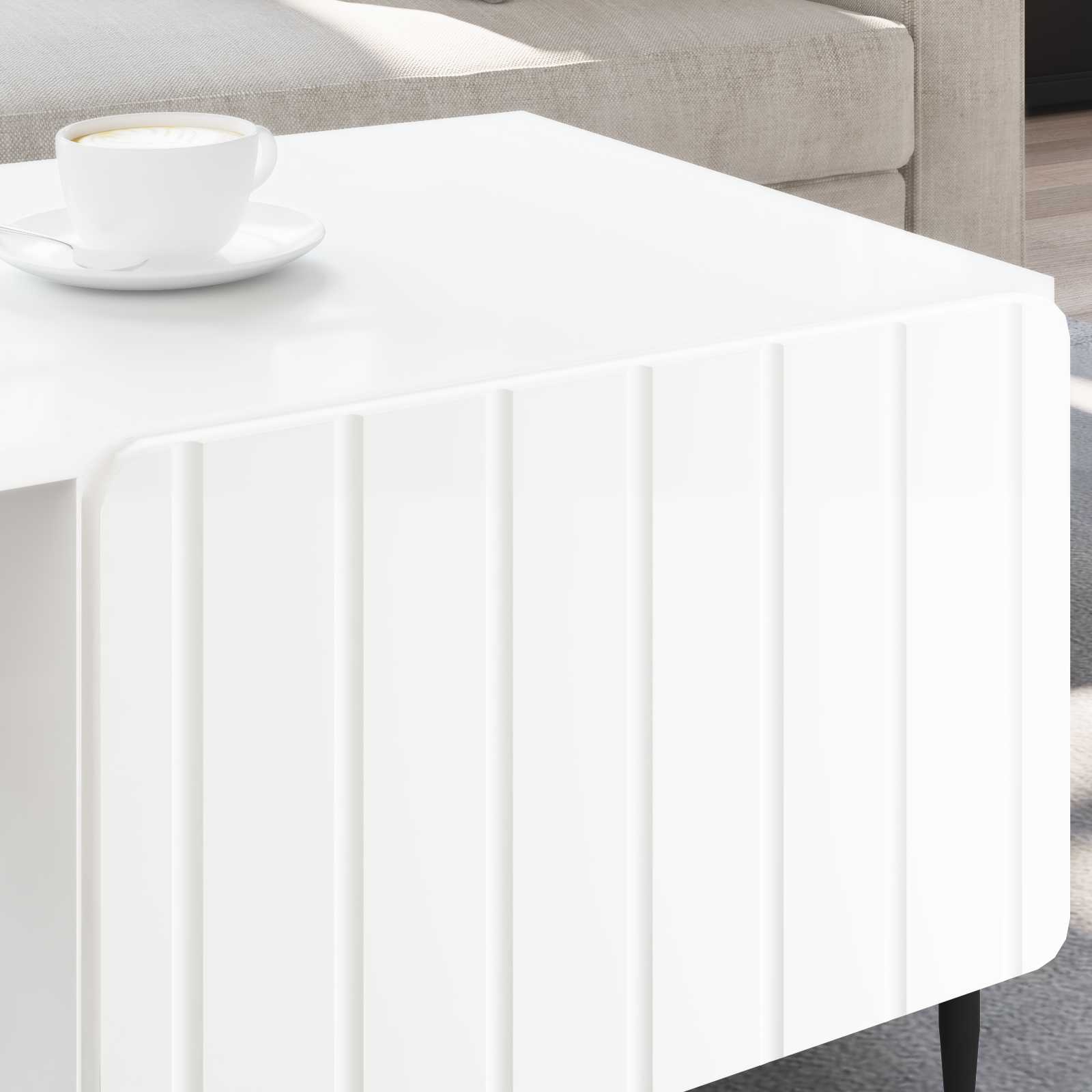 vidaXL Coffee Table White 90 x 50 x 40 cm Engineered Wood 4