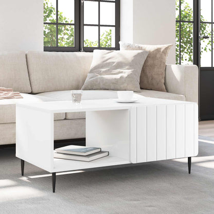 vidaXL Coffee Table White 90 x 50 x 40 cm Engineered Wood 1