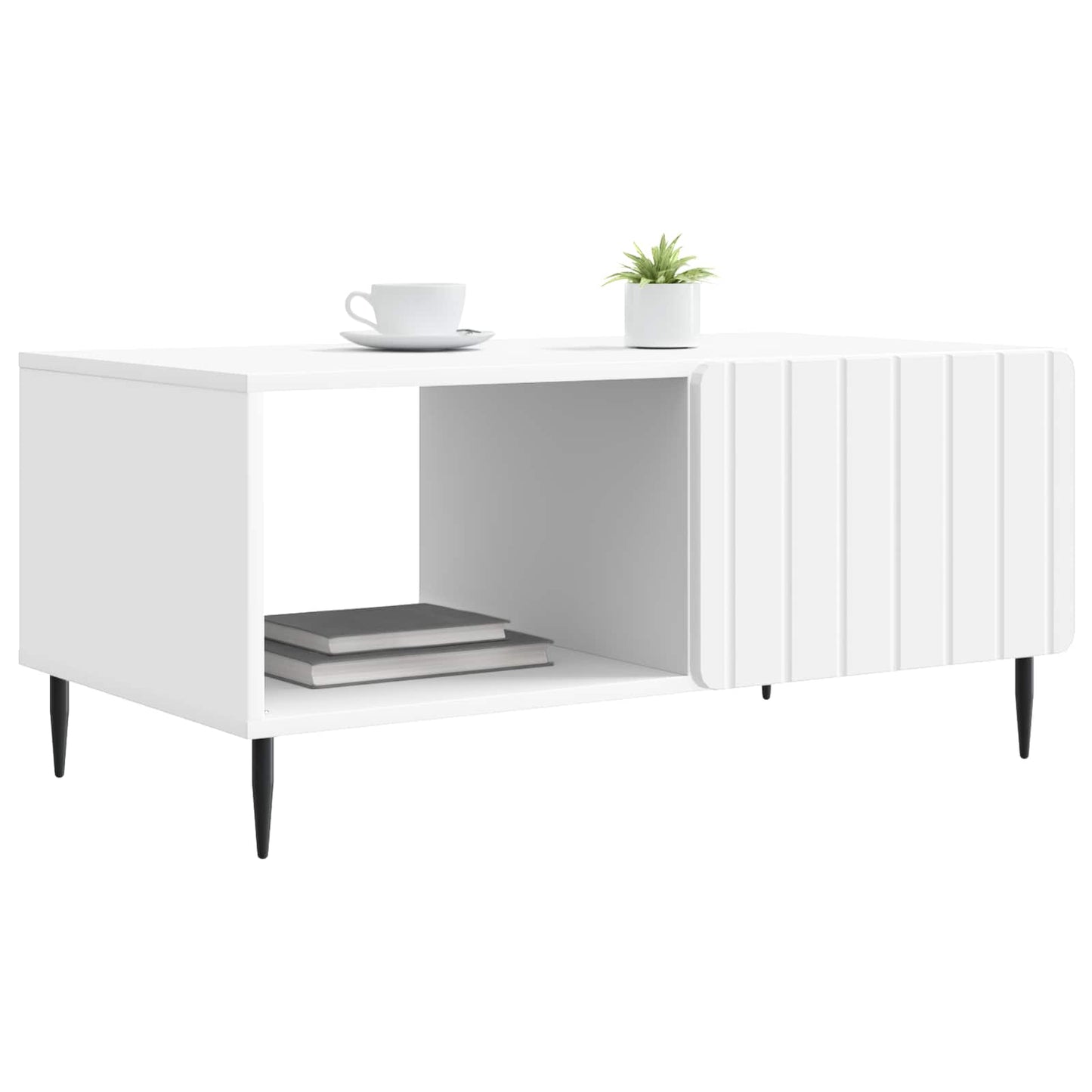 vidaXL Coffee Table White 90 x 50 x 40 cm Engineered Wood 3