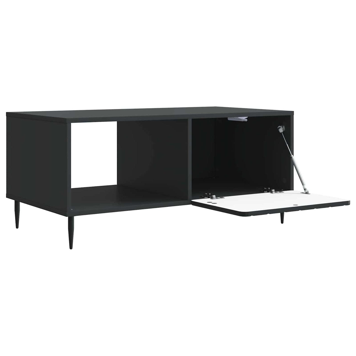 vidaXL Coffee Table Black 90 x 50 x 40 cm Engineered Wood 4