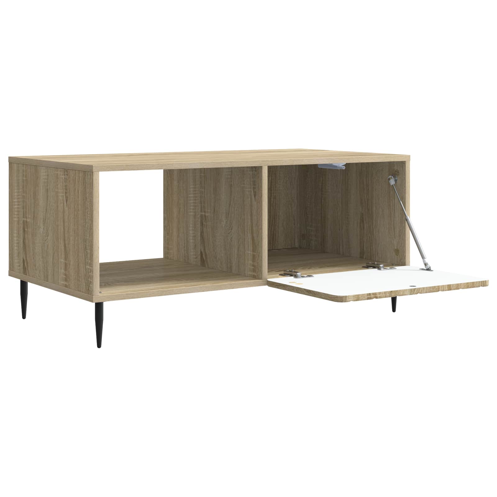 vidaXL Coffee Table Sonoma Oak 90 x 50 x 40 cm Engineered Wood 4