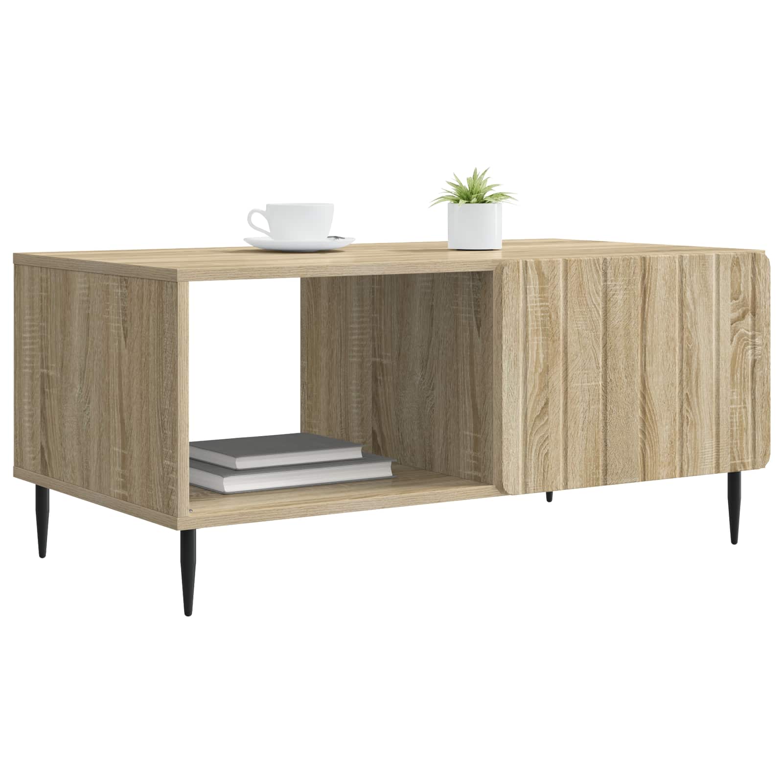 vidaXL Coffee Table Sonoma Oak 90 x 50 x 40 cm Engineered Wood 3