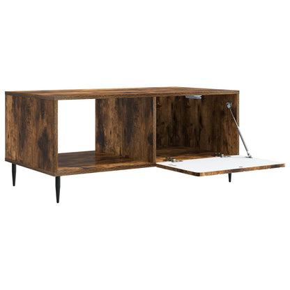 vidaXL Coffee Table Smoked Oak 90 x 50 x 40 cm Engineered Wood 4