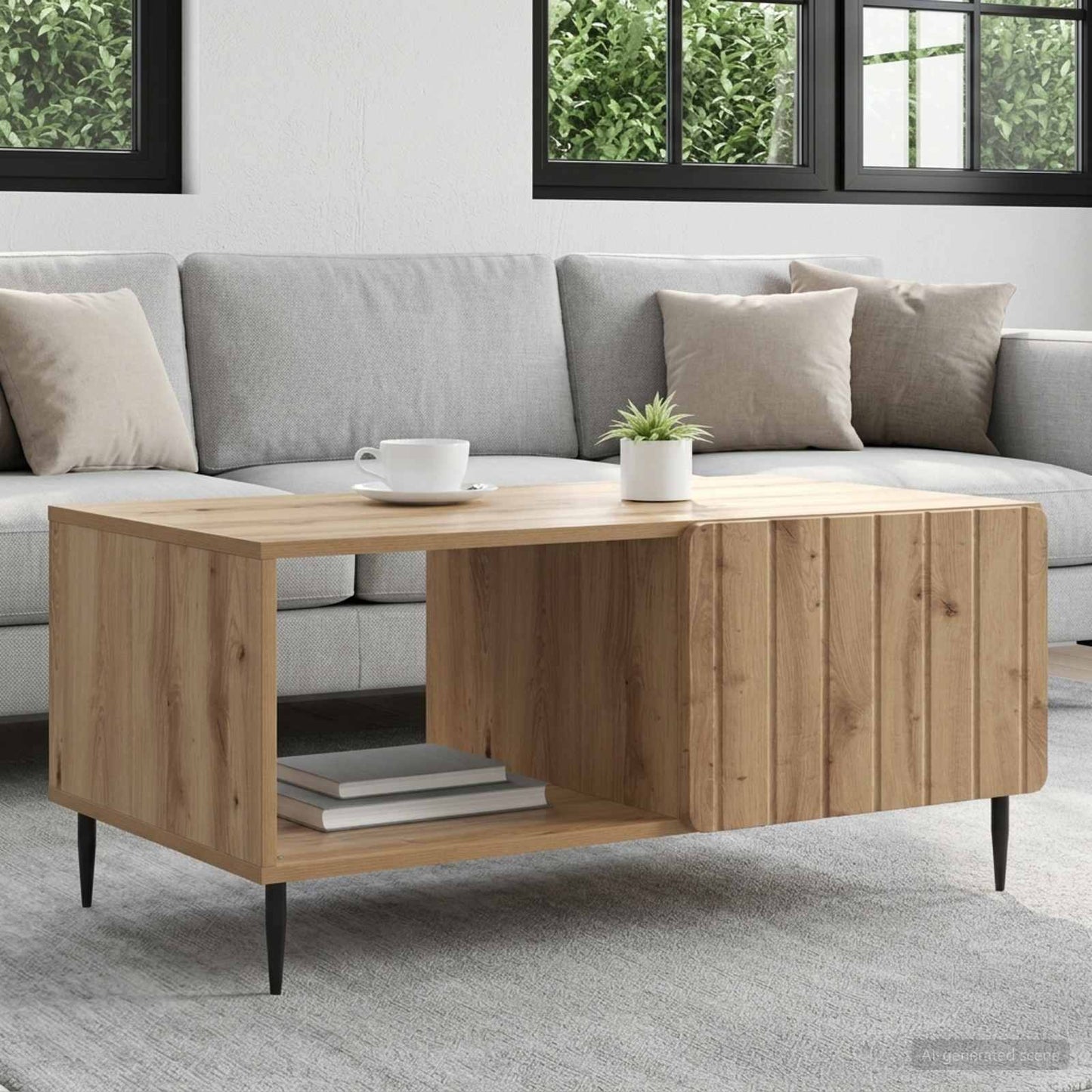 vidaXL Coffee Table Artisan Oak 90 x 50 x 40 cm Engineered Wood 1