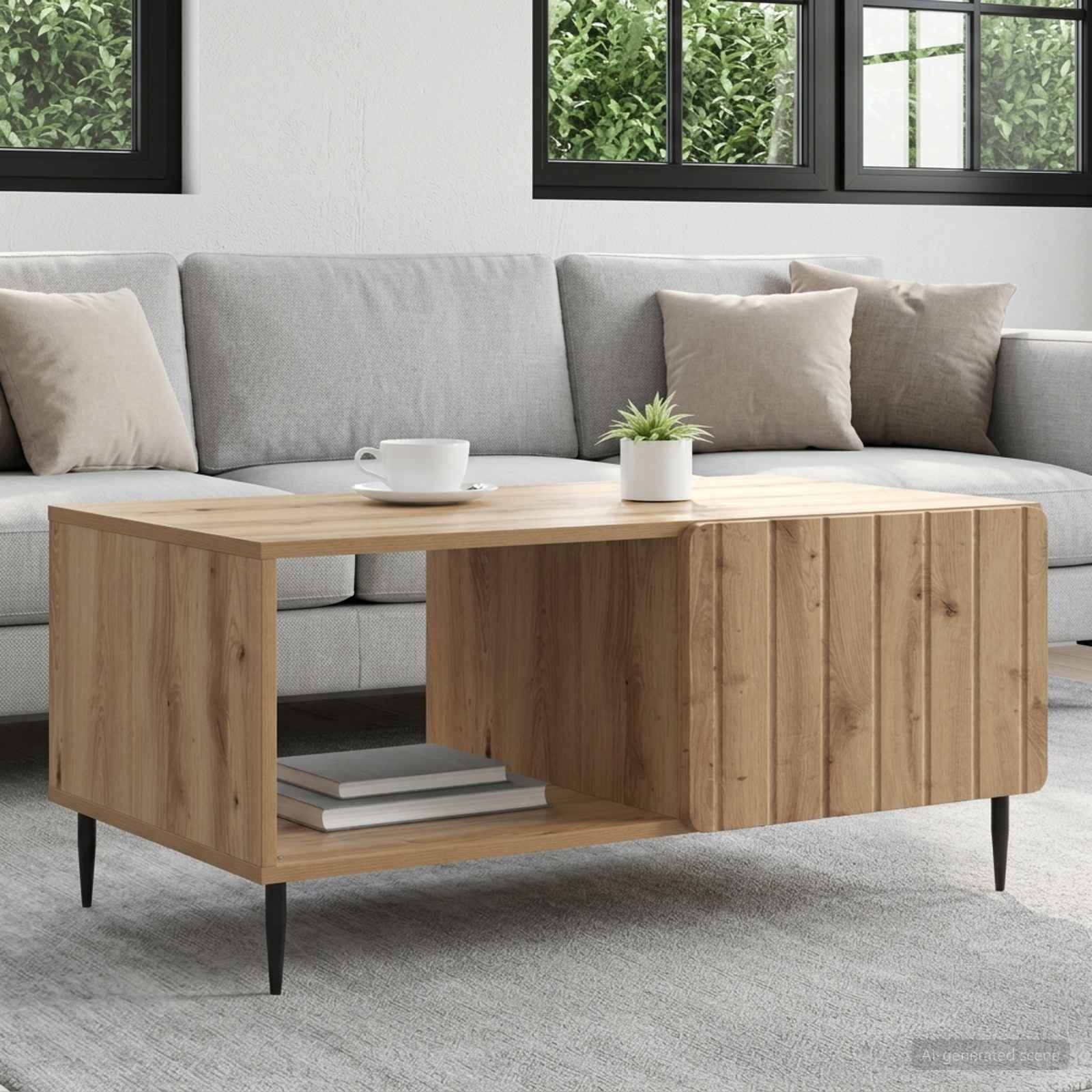 vidaXL Coffee Table Artisan Oak 90 x 50 x 40 cm Engineered Wood 1